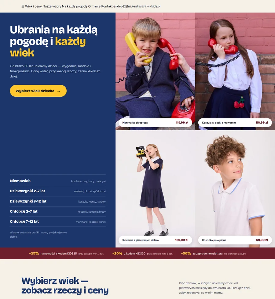 Дитячий одяг — Польща