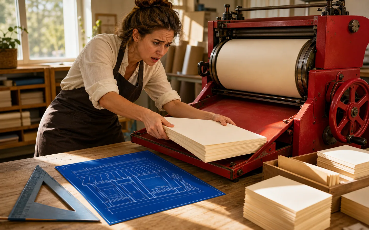 An entrepreneur notices that a generic template does not match the client's specific request.